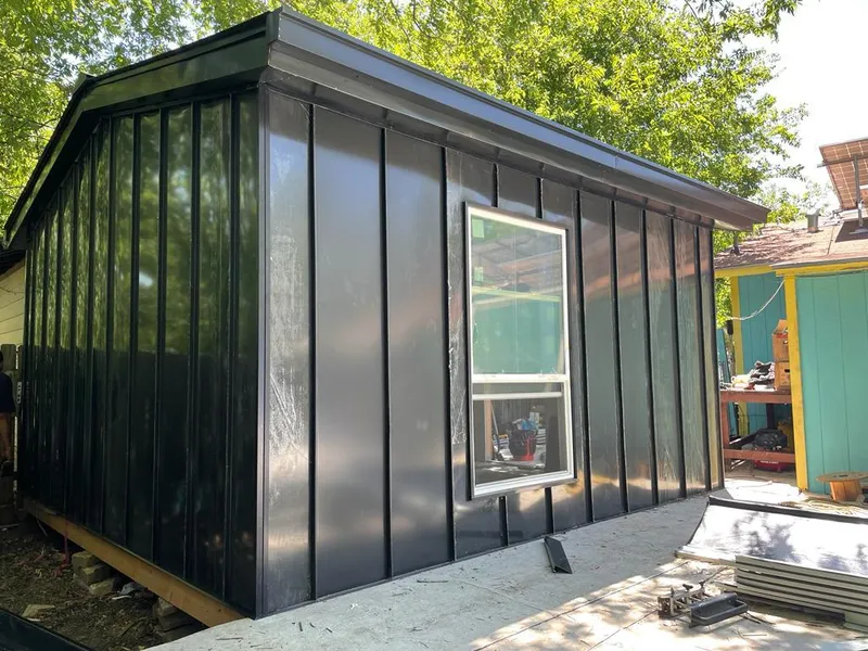 Black standing seam metal wall panels for Metal Roof Installation in Pleasantville